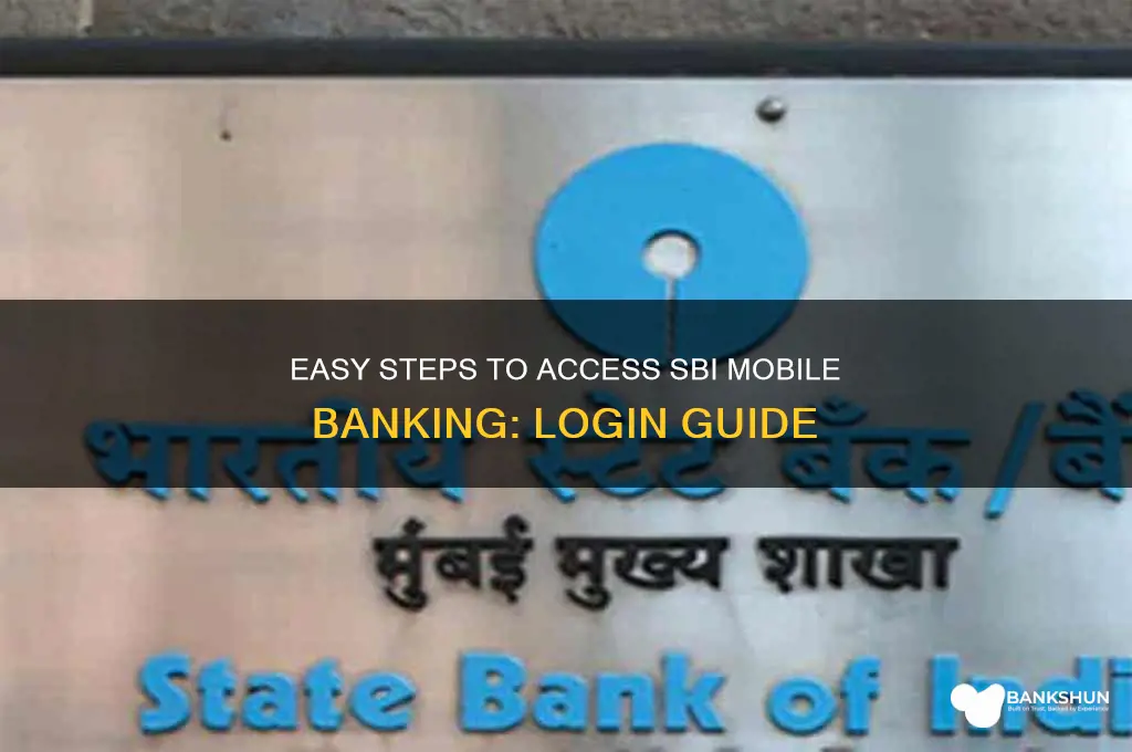 how to login mobile banking in sbi