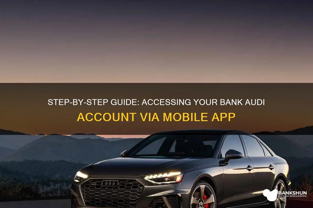 how to login to bank audi app