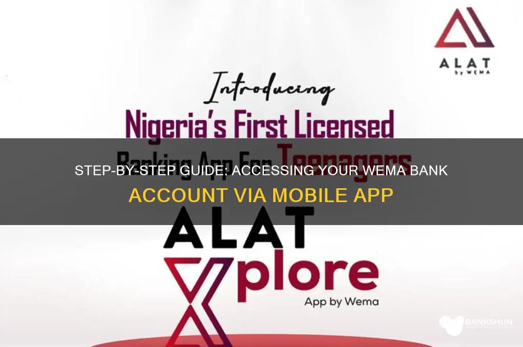 how to login to wema bank app