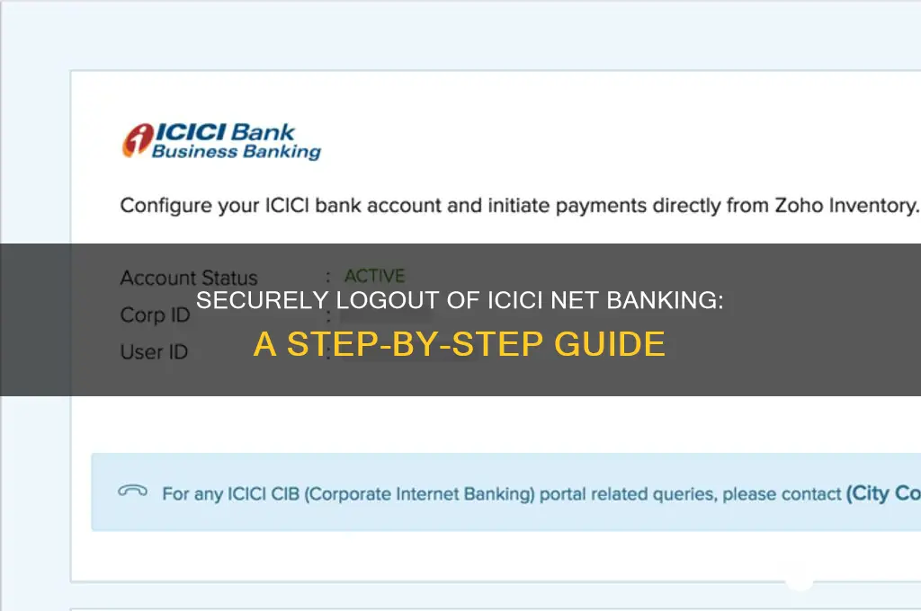 how to logout from icici net banking