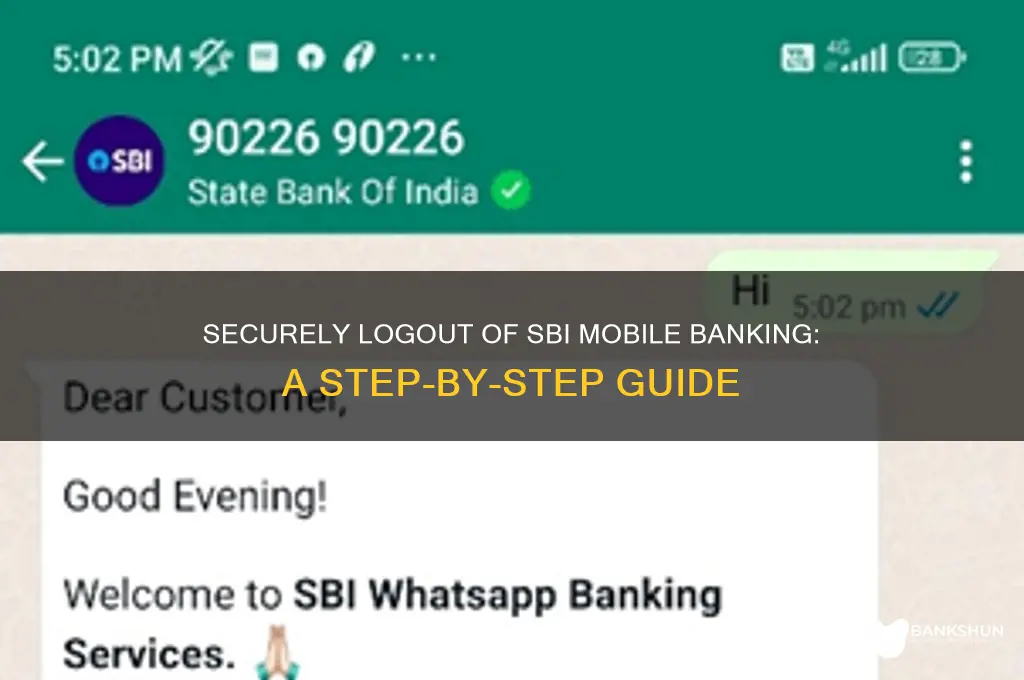 how to logout from sbi mobile banking