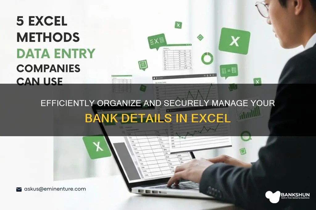 how to maintain bank details in excel