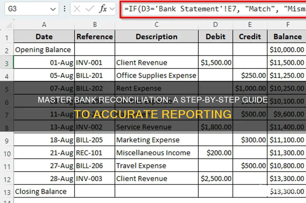 how to make a bank reconciliation report