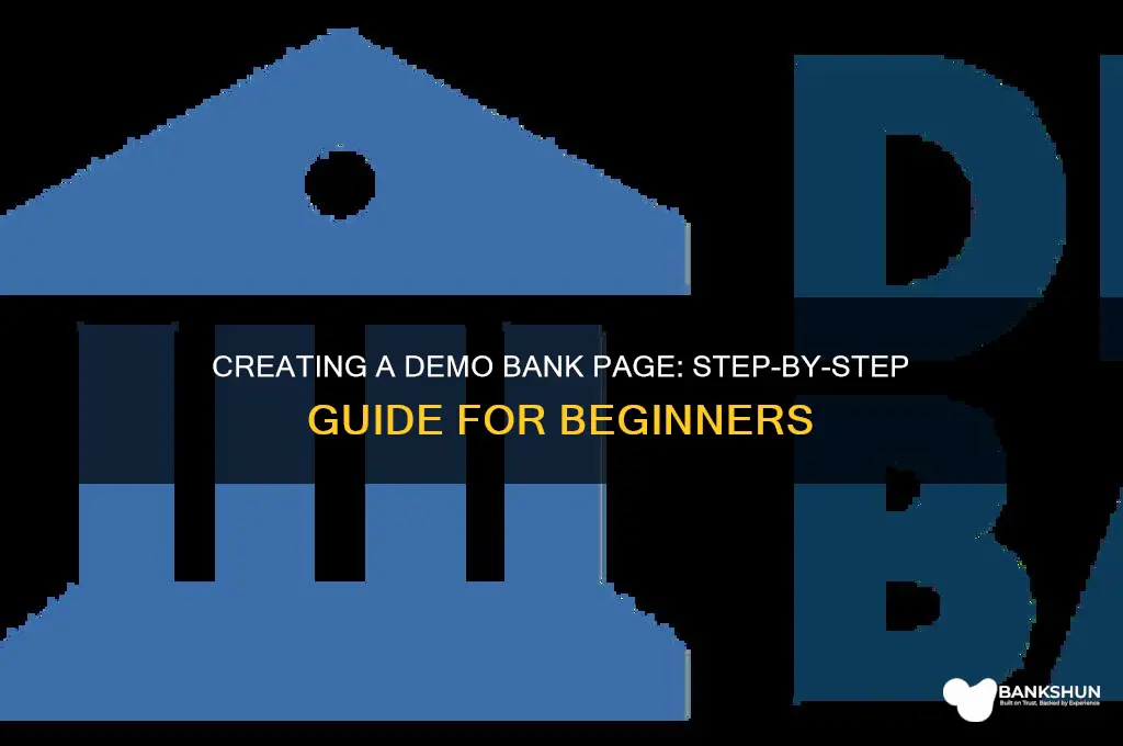 how to make a demo bank page
