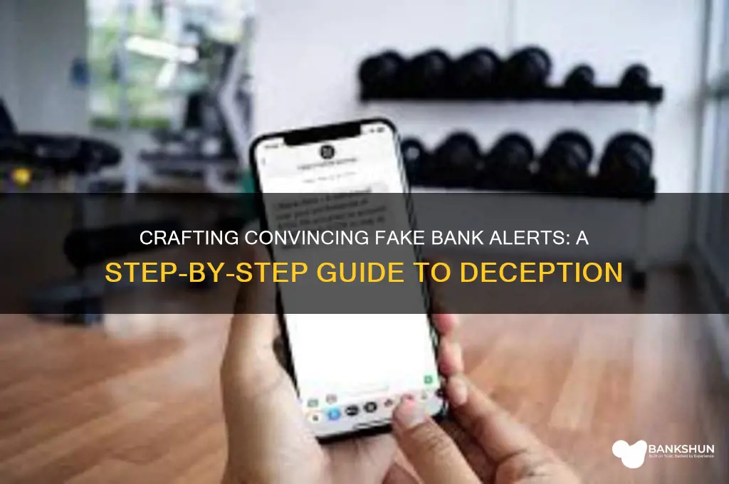 how to make a fake bank alert