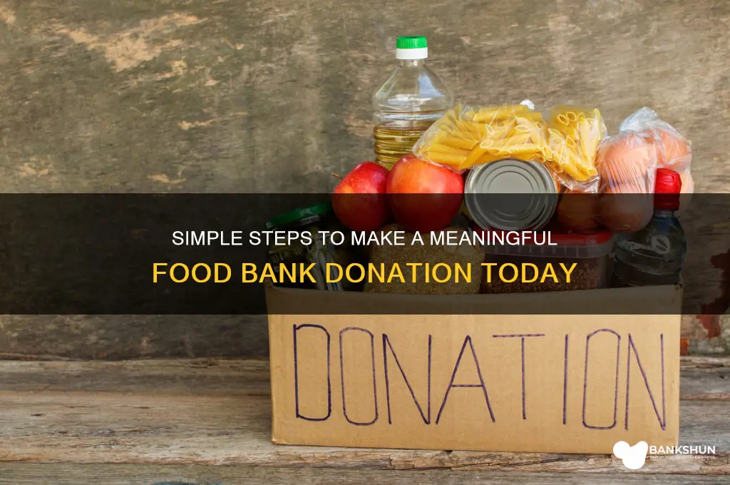 how to make a food bank donation