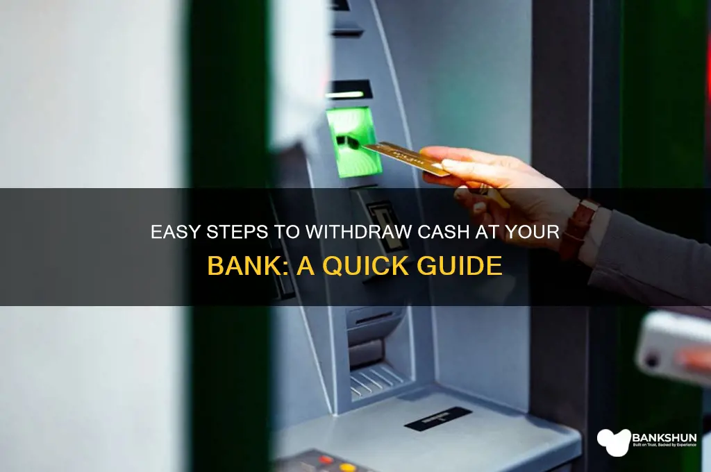 how to make a withdrawl at bank