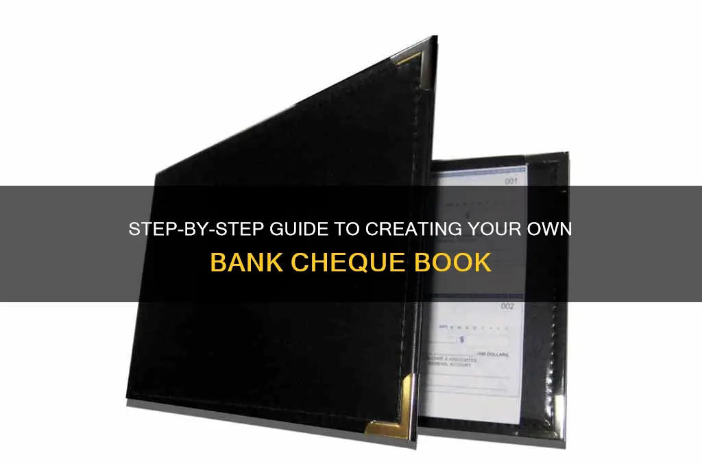 how to make any bank checque book