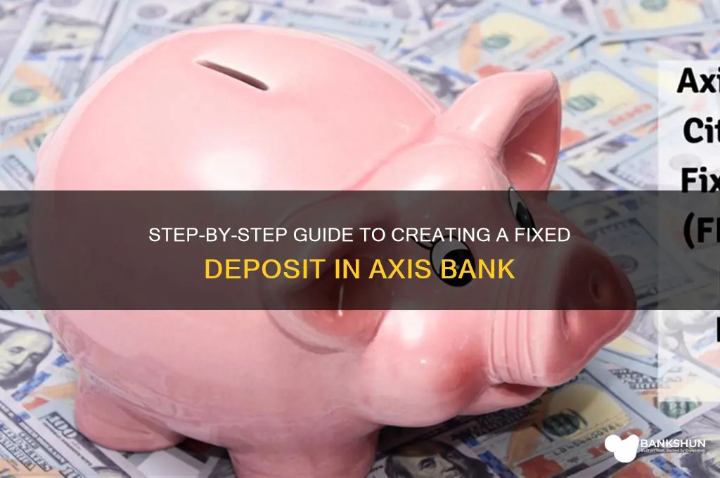 how to make fd in axis bank