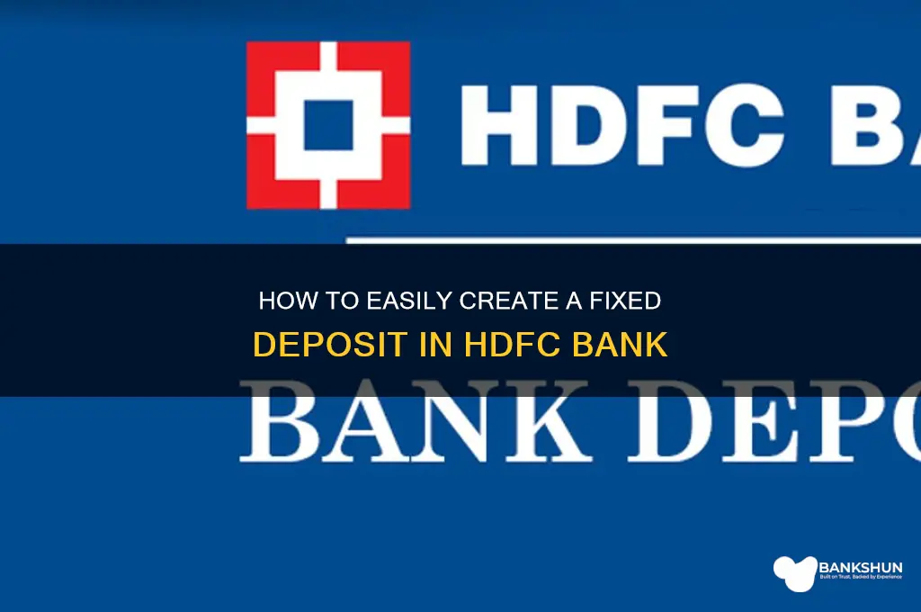 how to make fd in hdfc bank
