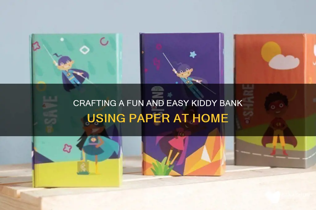 how to make kiddy bank with paper