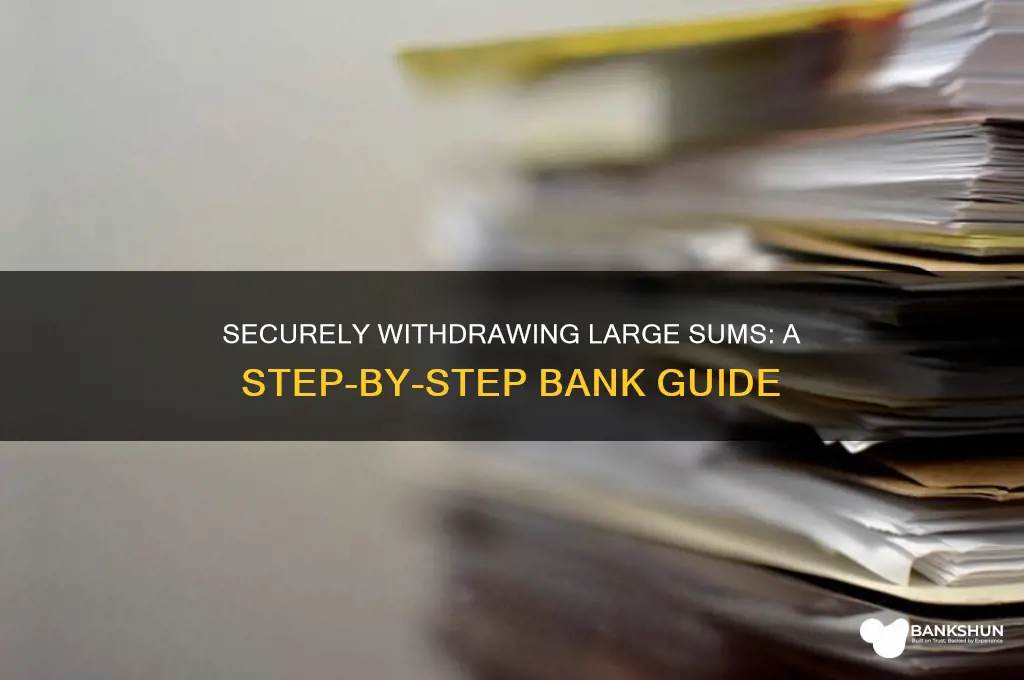 how to make large withdrawl from bank