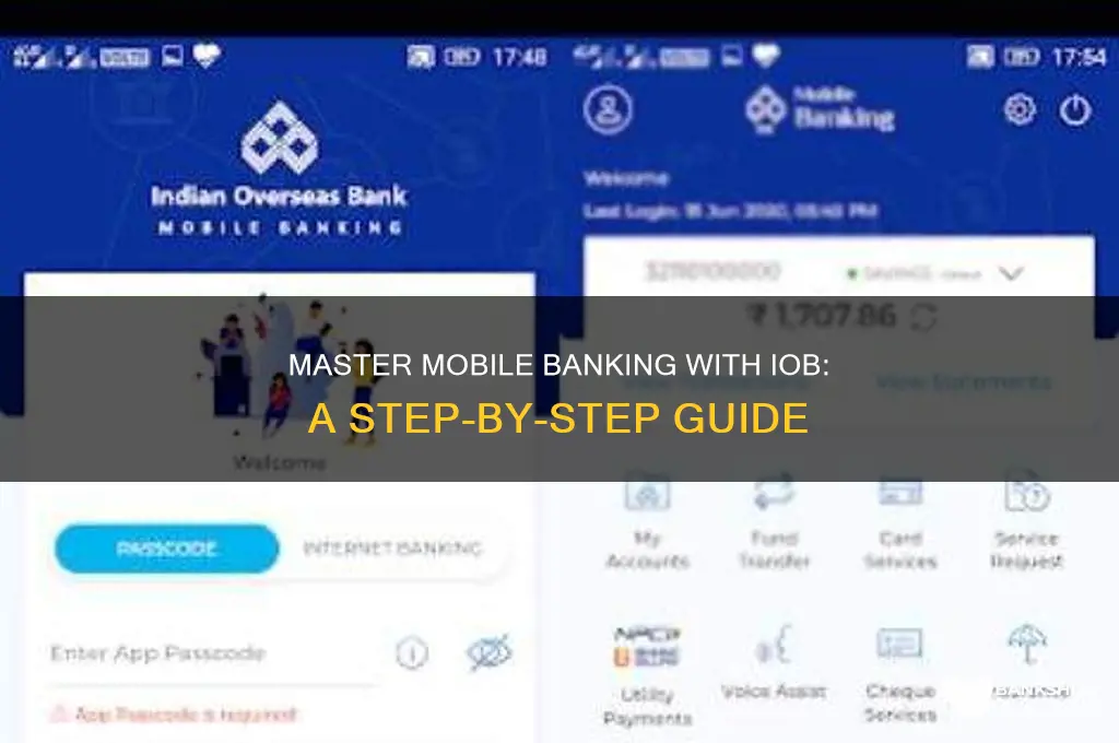 how to make mobile banking in iob