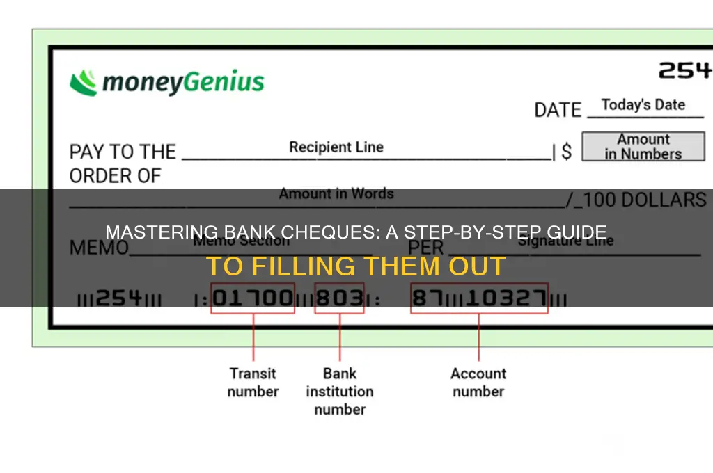 how to make out a bank cheque