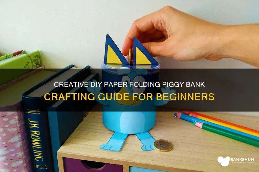 how to make paper folding piggy bank