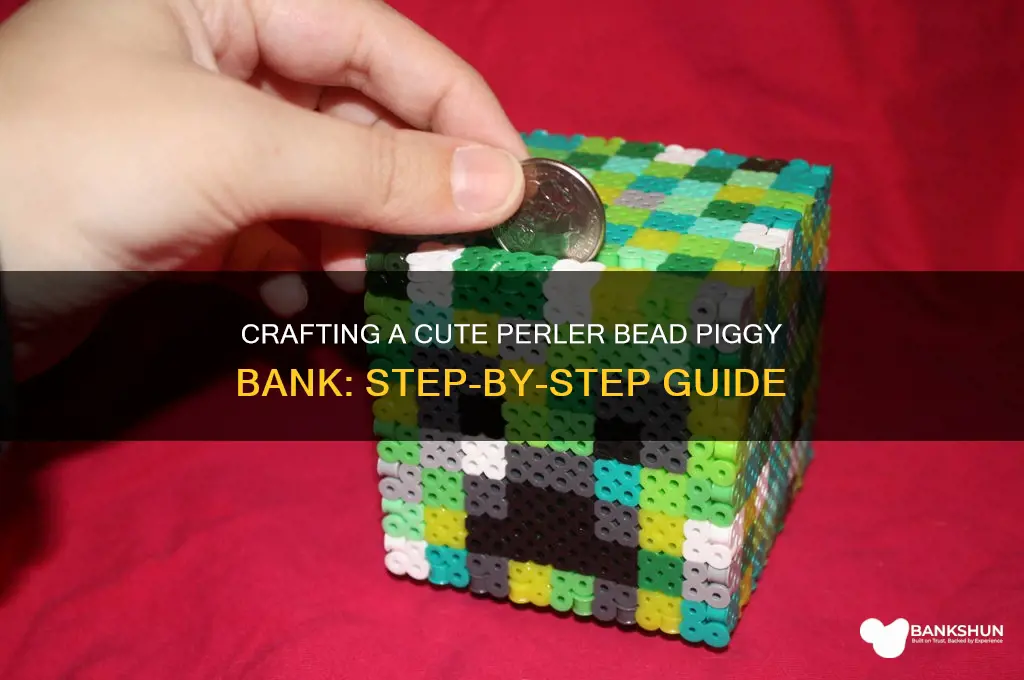 how to make perler bead piggu bank