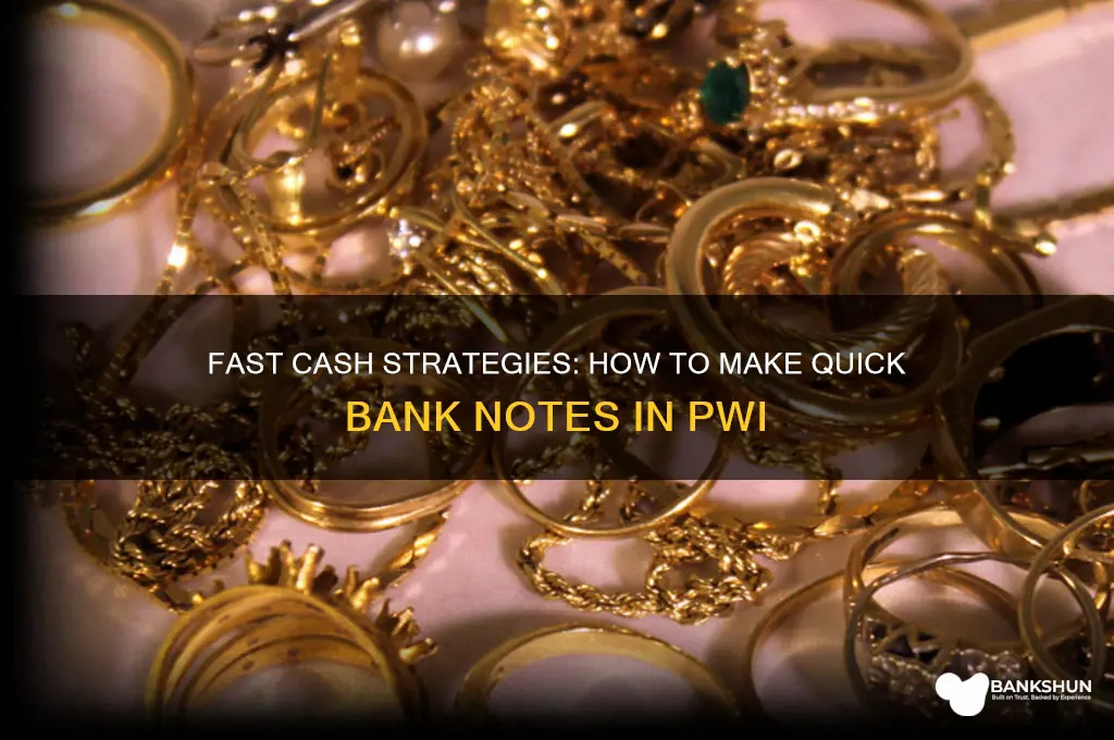 how to make quick bank notes pwi