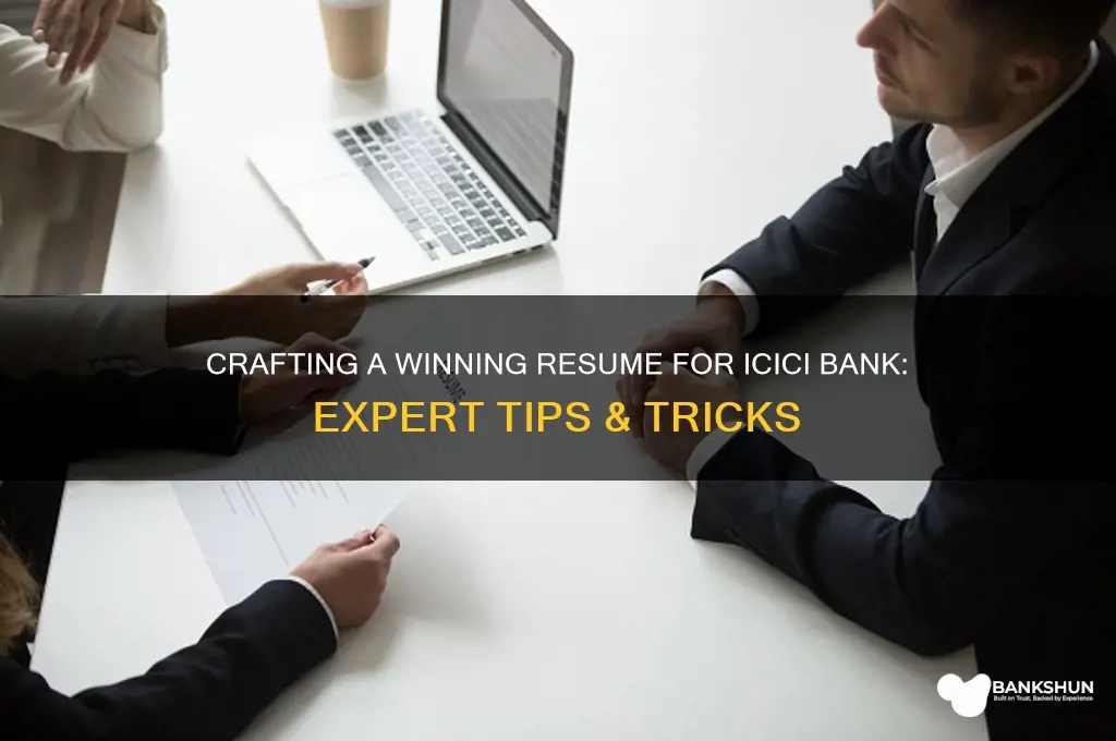how to make resume for icici bank