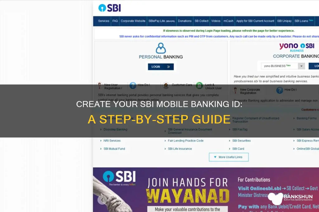 how to make sbi mobile banking id