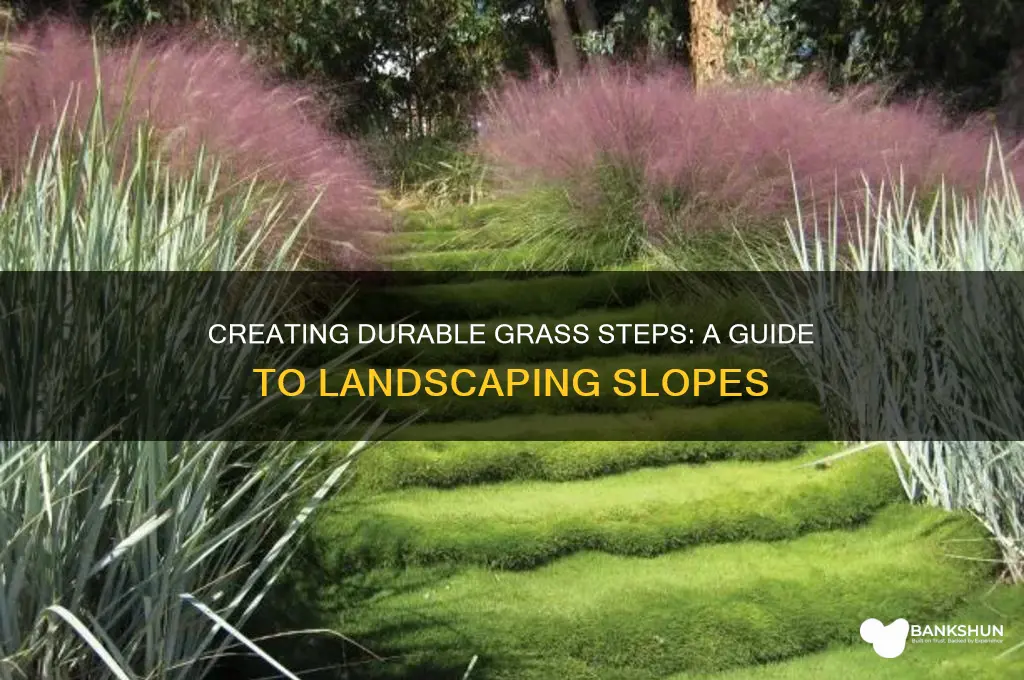 how to make steps in grass bank
