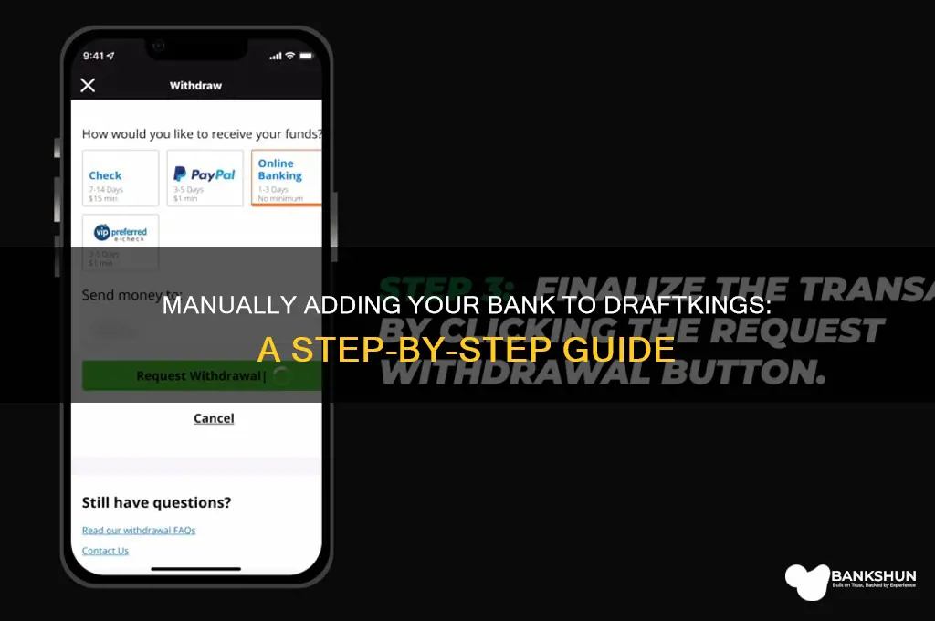how to manually add bank to draftkings