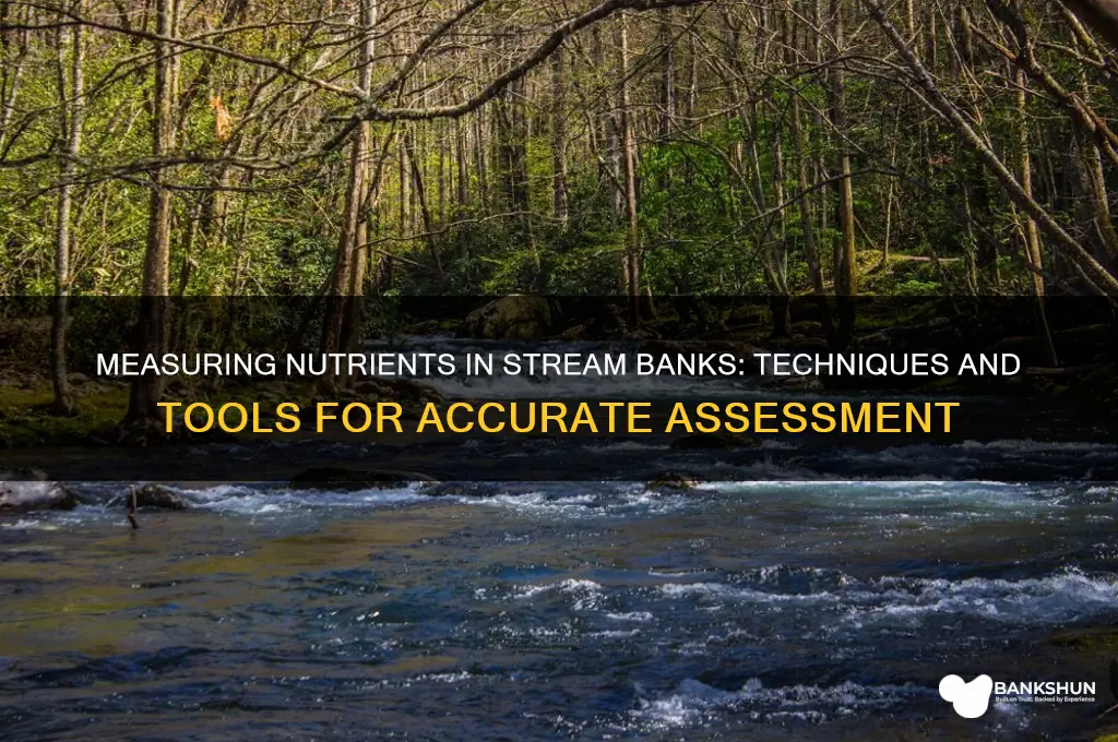 how to measure nutrients in stream banks