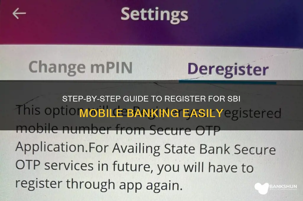 how to mobile banking registration in sbi