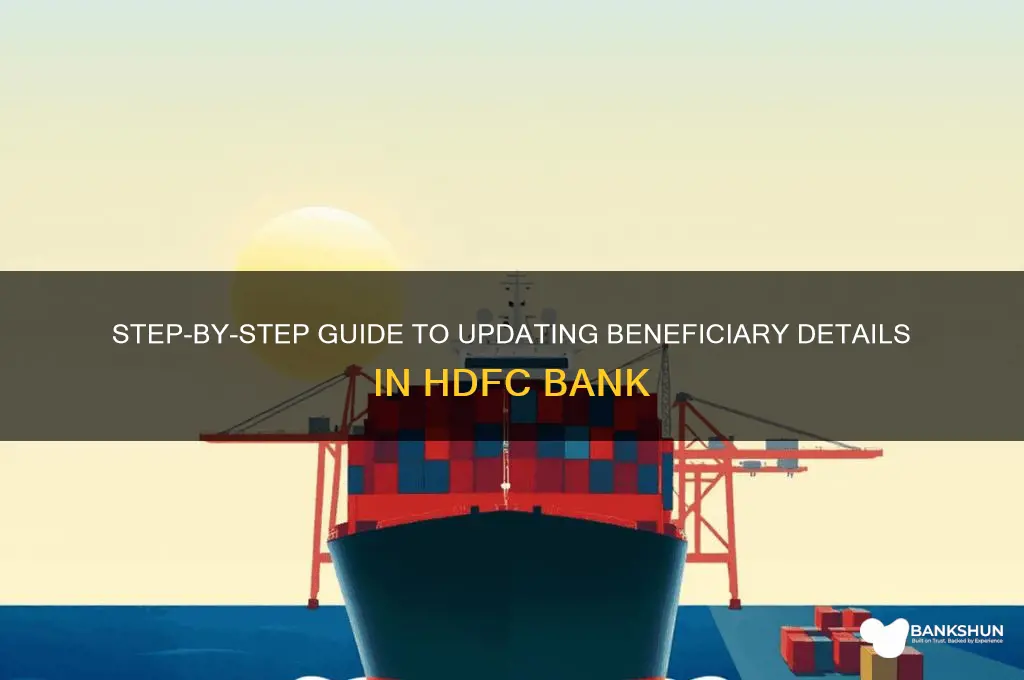 how to modify beneficiary in hdfc bank