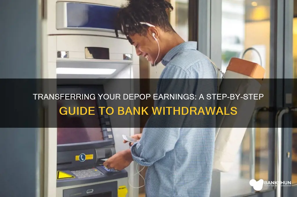 how to move depop balance to bank