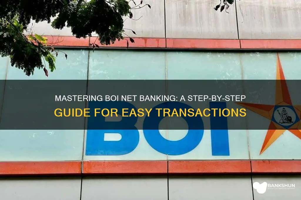 how to operate net banking in boi