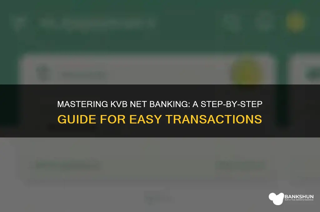 how to operate net banking in kvb