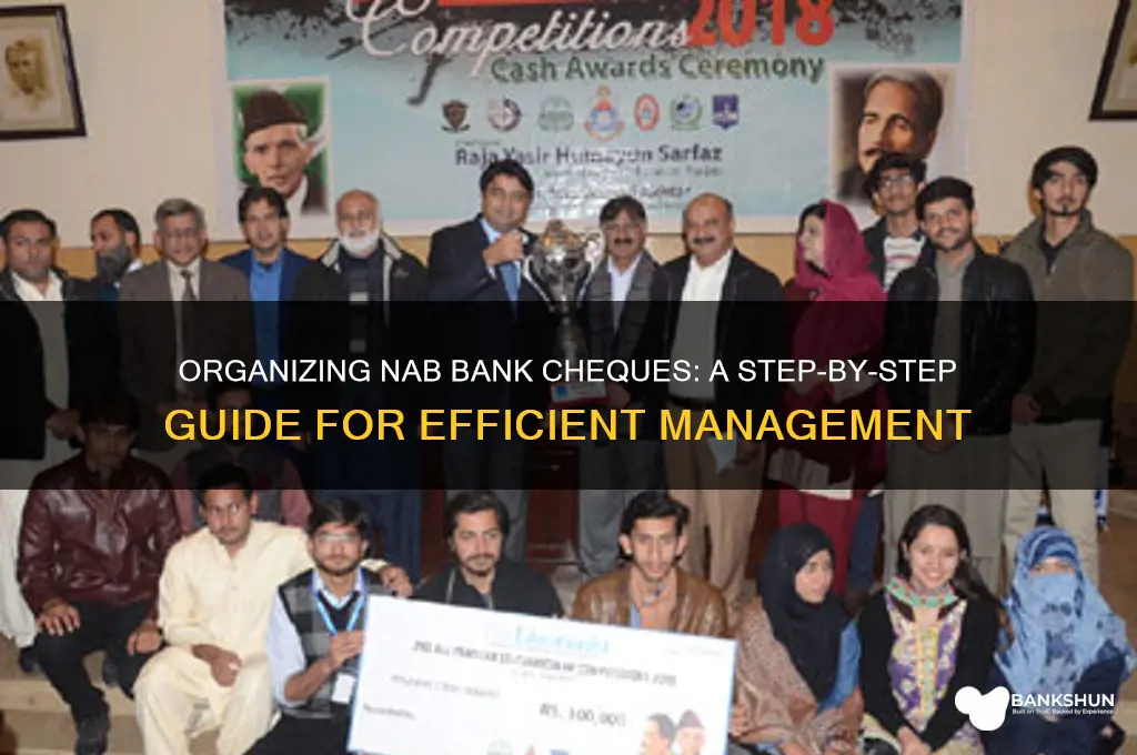 how to organise a bank cheque nab