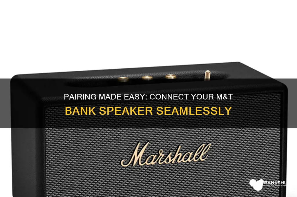 how to pair m&t bank speaker