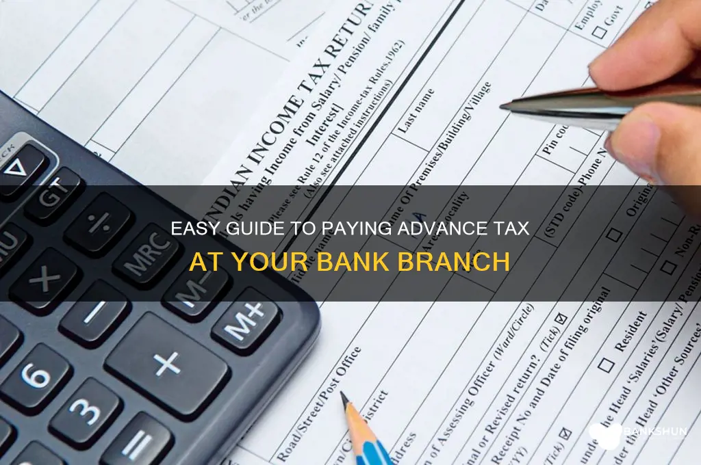 how to pay advance tax in bank