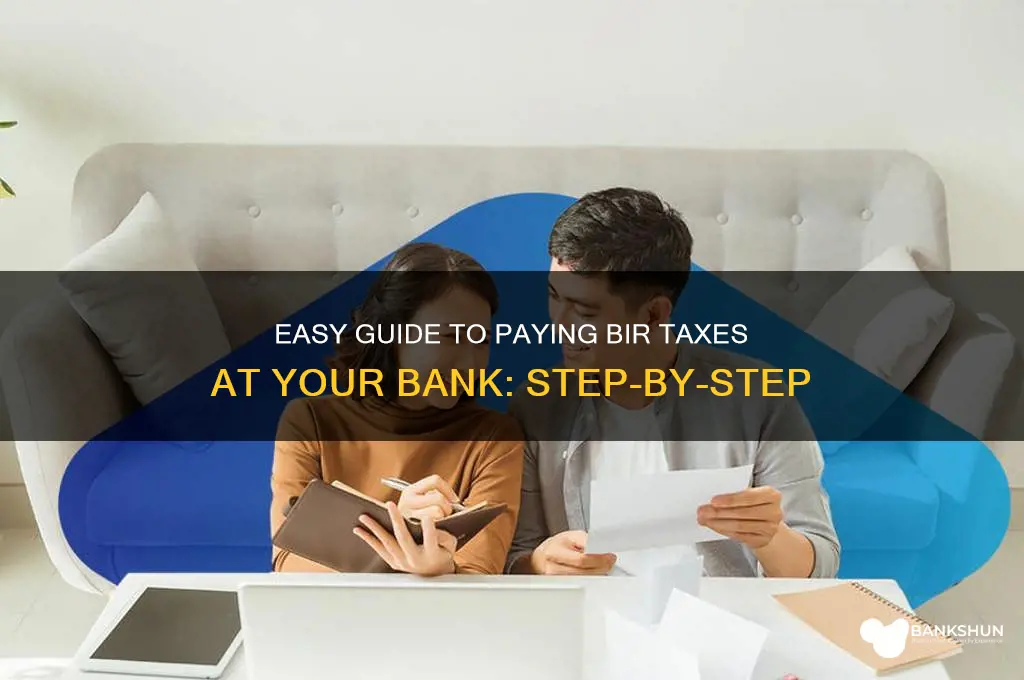 how to pay bir tax in bank