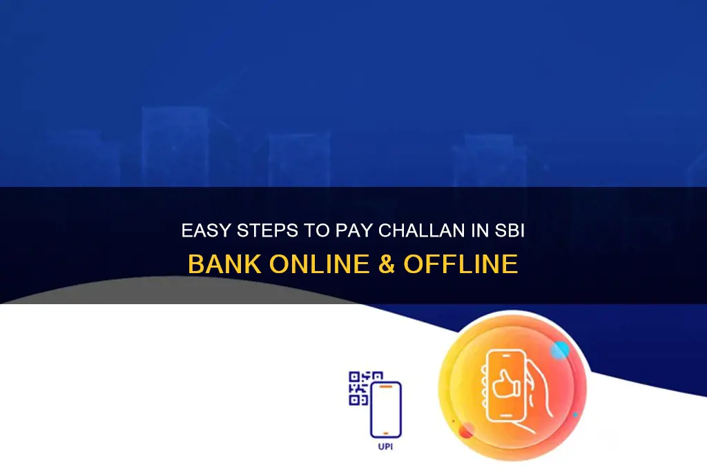 how to pay challan in sbi bank