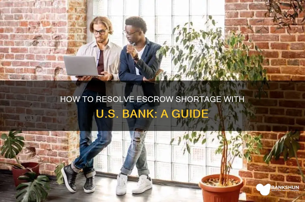 how to pay escrow shortage us bank