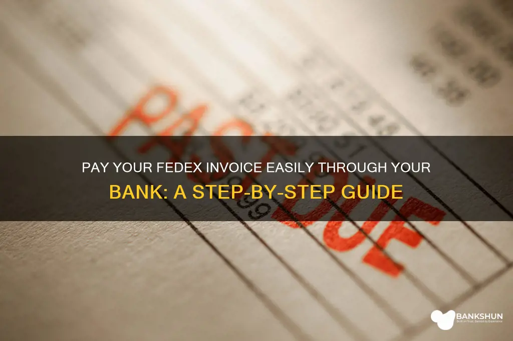 how to pay fedex invoice through bank