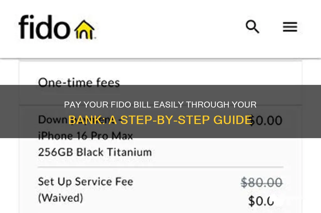how to pay fido bill through bank
