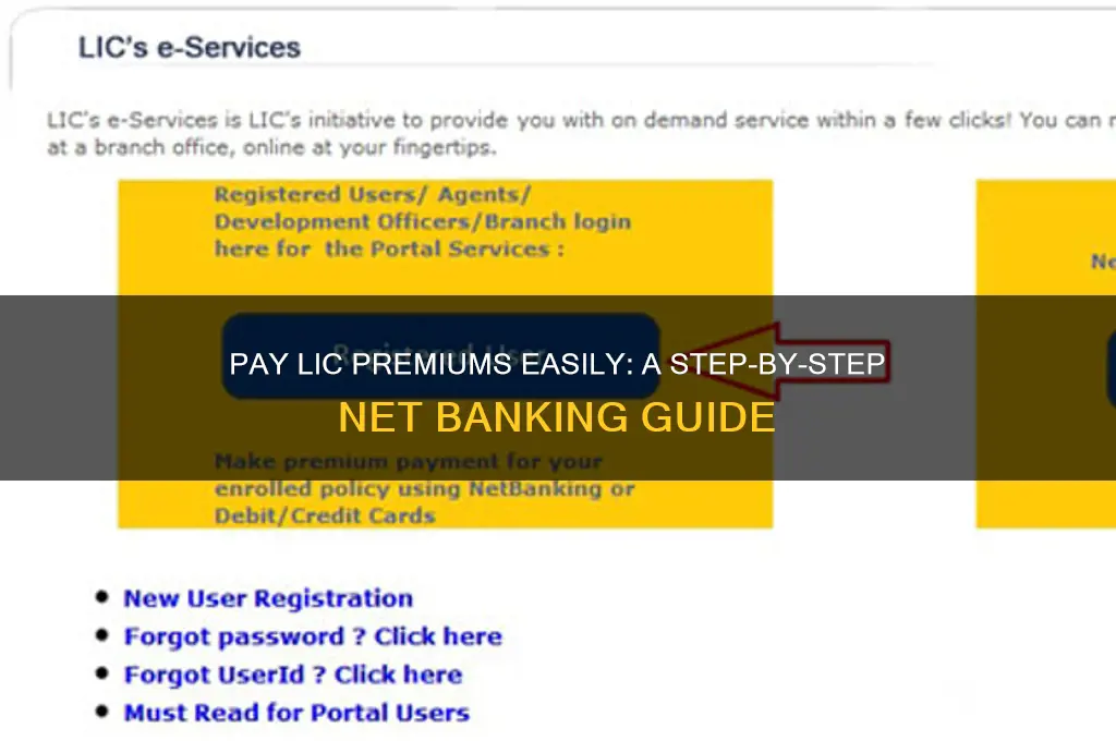 how to pay lic through net banking