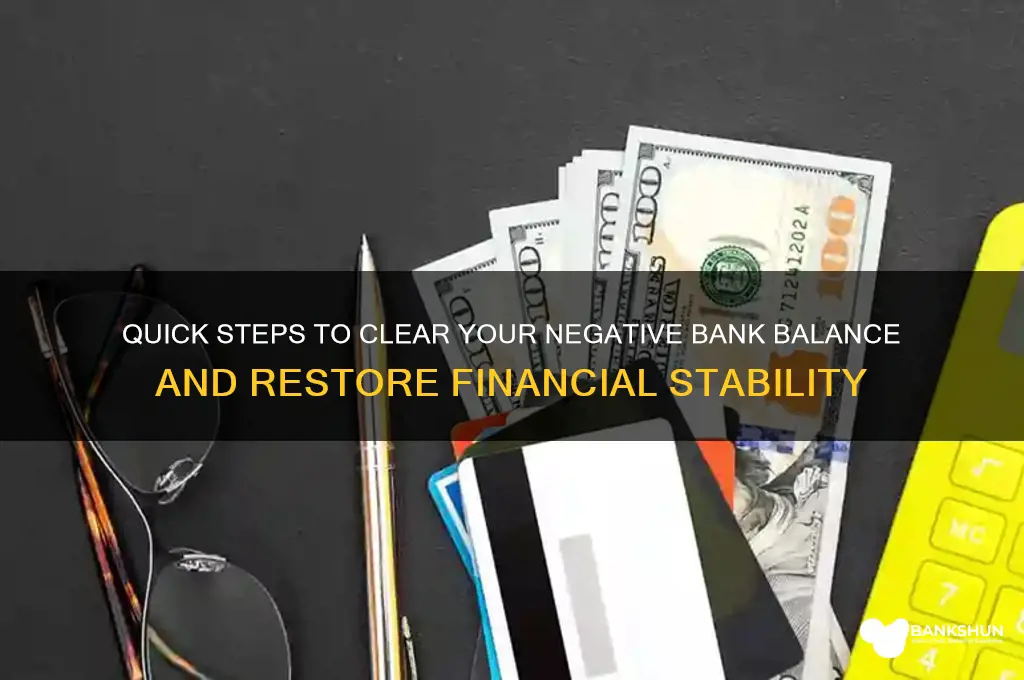 how to pay off negative bank balance