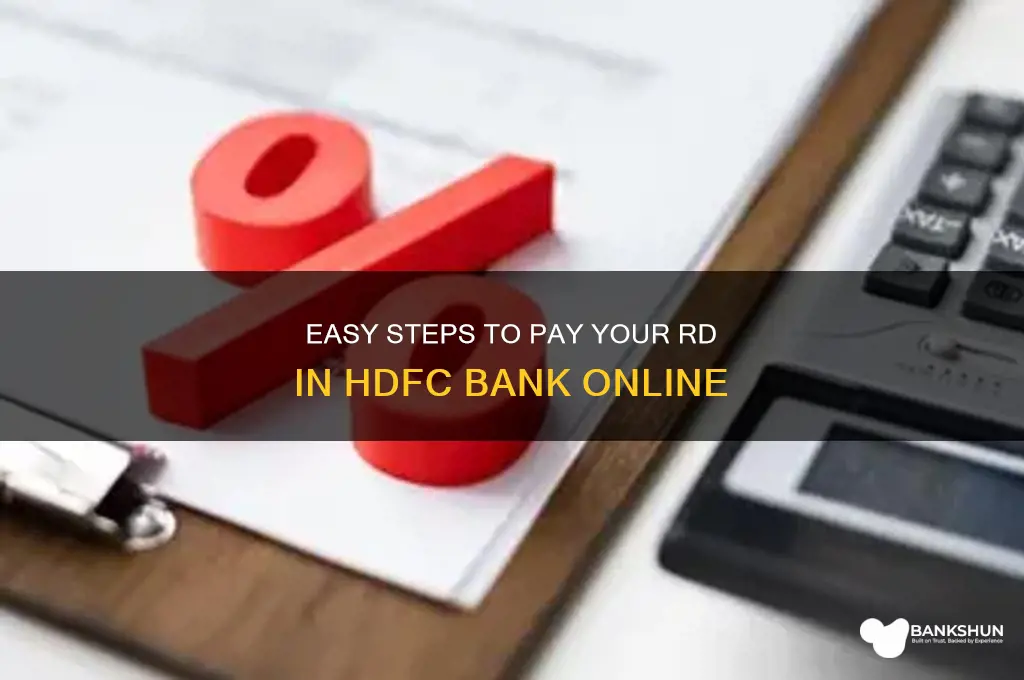 how to pay rd in hdfc bank