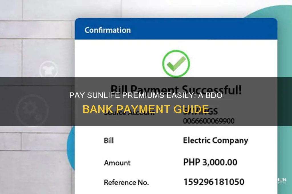 how to pay sunlife via bdo bank