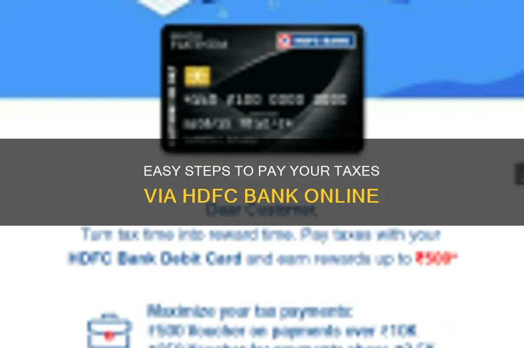 how to pay tax from hdfc bank