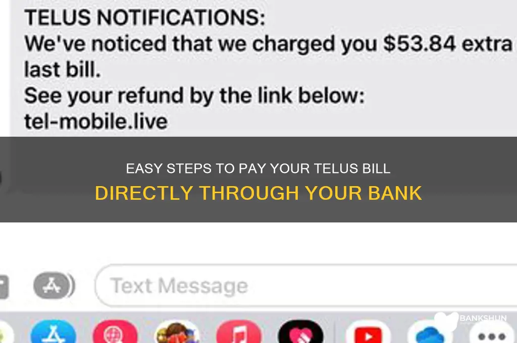 how to pay telus bill through bank