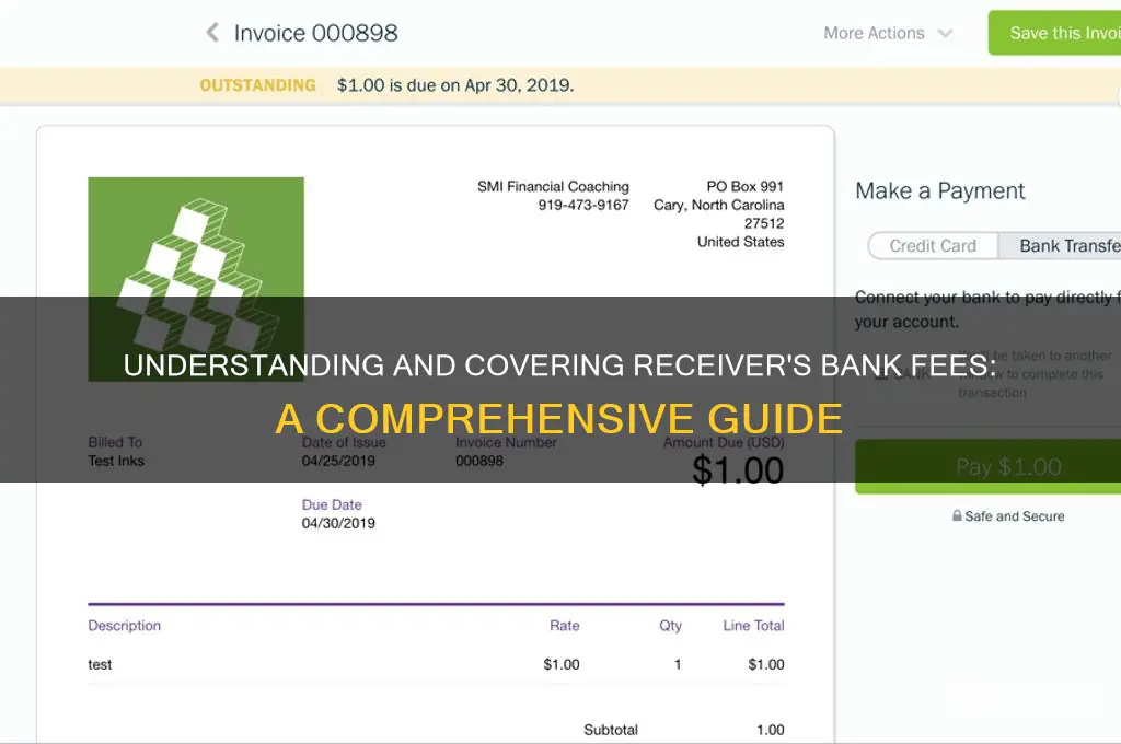 how to pay the recievers bank fees