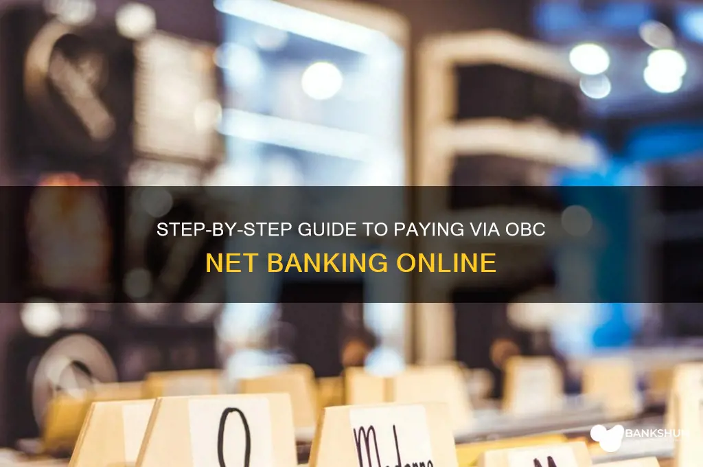 how to pay through net banking obc
