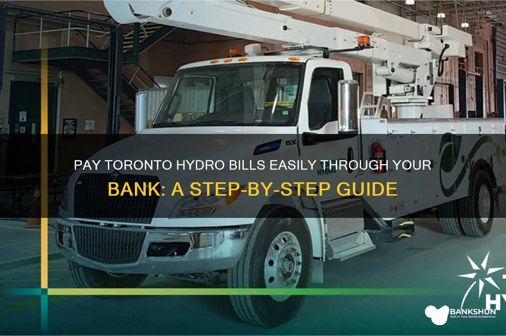 how to pay toronto hydro through bank