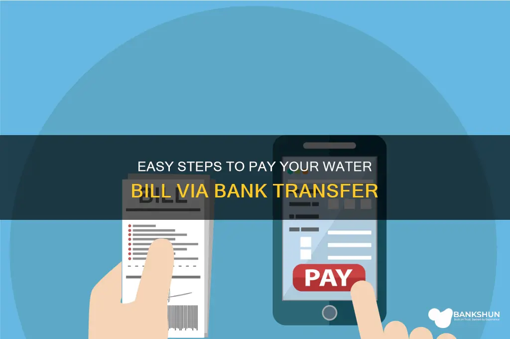how to pay water bill through bank