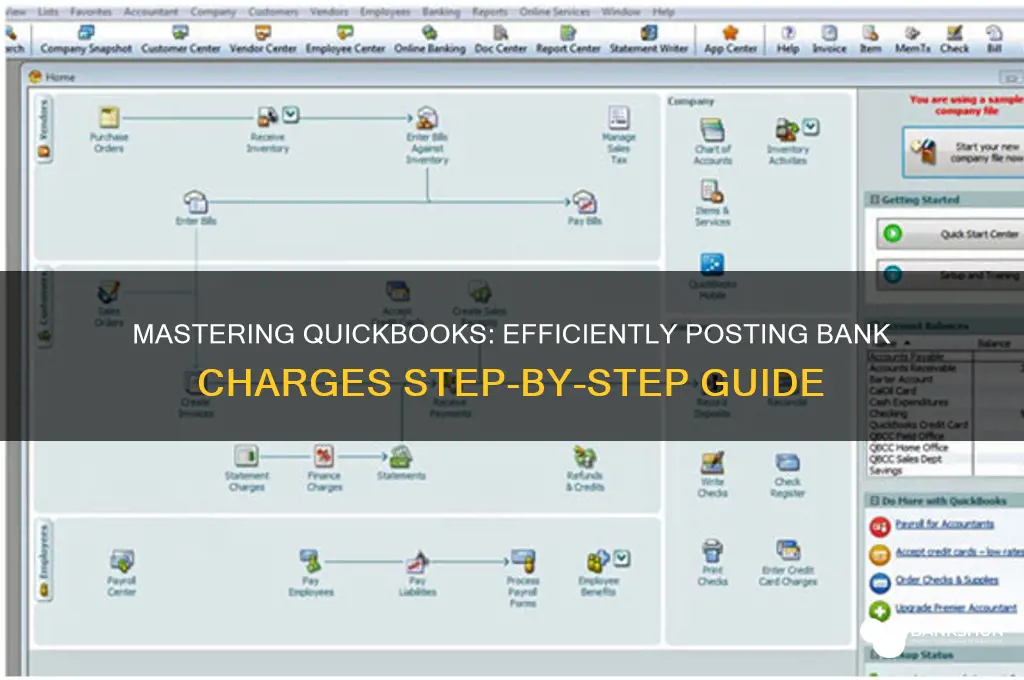 how to post bank charges in quickbooks
